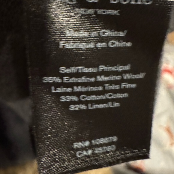 RAG & BONE Merino Wool Linen Cotton Sweater Loose Fit Black Grey Size Large - Picture 7 of 8